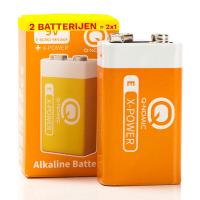 Q-Nomic Power 9V / 6LR61 / E-blok Alkaline Batterij (2 stuks) AQN00042