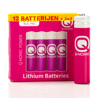 Q-Nomic Power AAA / FR03 Lithium batterij 12 stuks AQN00085