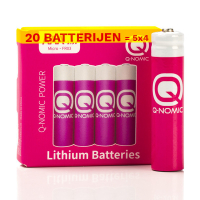 Q-Nomic Power AAA / FR03 Lithium batterij 20 stuks AQN00087