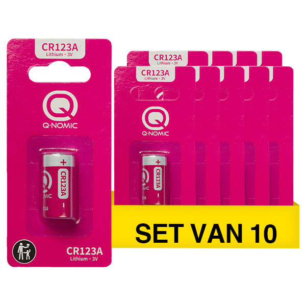 Q-Nomic Power CR123A 3V Lithium Batterij (10 stuks) AQN00069 - 1