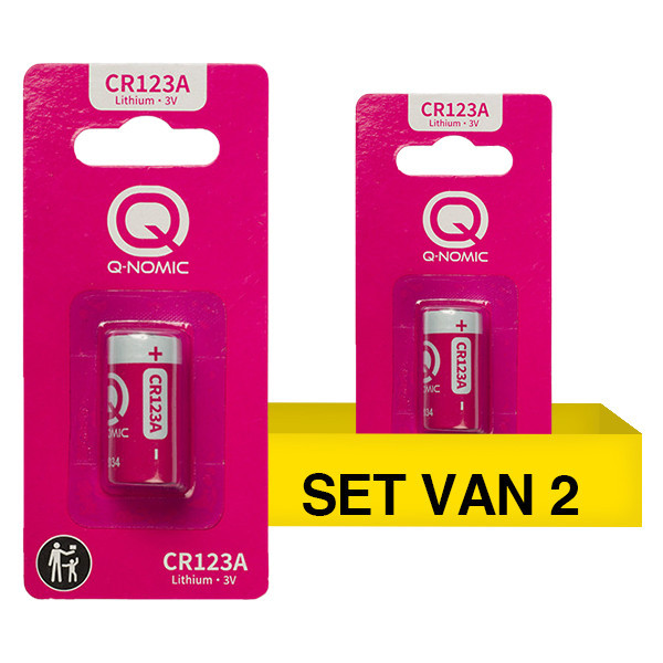 Q-Nomic Power CR123A 3V Lithium Batterij (2 stuks) AQN00067 - 1