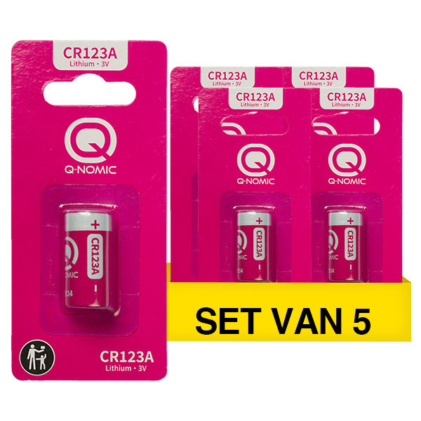 Q-Nomic Power CR123A 3V Lithium Batterij (5 stuks) AQN00068 - 1