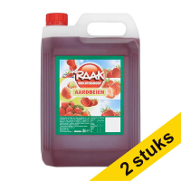 Aanbieding: 2x Raak limonadesiroop aardbei (5000 ml)