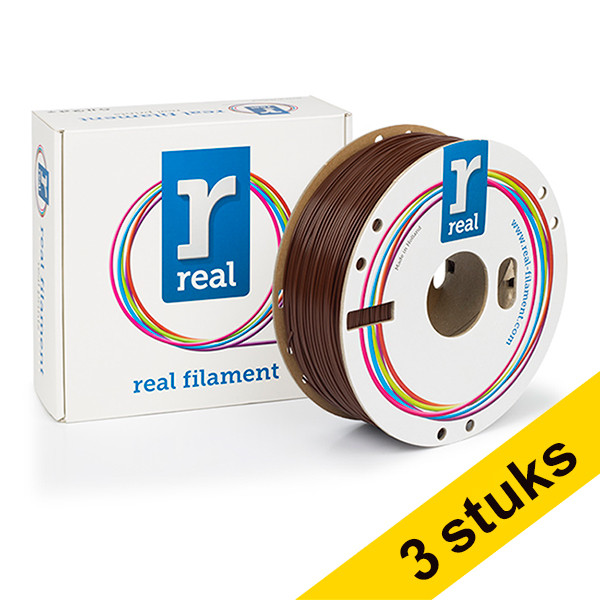 Aanbieding: 3x REAL filament bruin 1,75 mm PLA 1 kg 135609 - 1