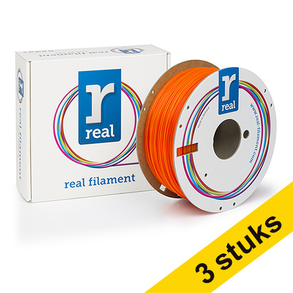 Aanbieding: 3x REAL filament fluorescerend oranje 1,75 mm PLA 1 kg 135611 - 1