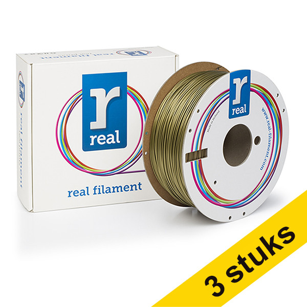 Aanbieding: 3x REAL filament goud 1,75 mm PLA 1 kg 135613 - 1