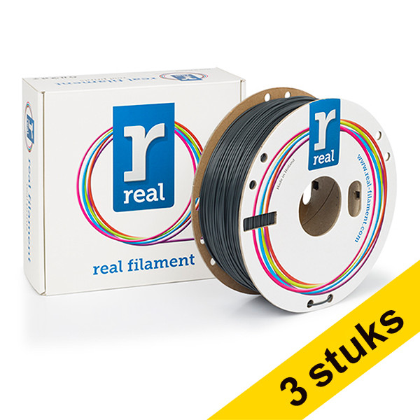 Aanbieding: 3x REAL filament grijs 1,75 mm PLA 1 kg 135614 - 1