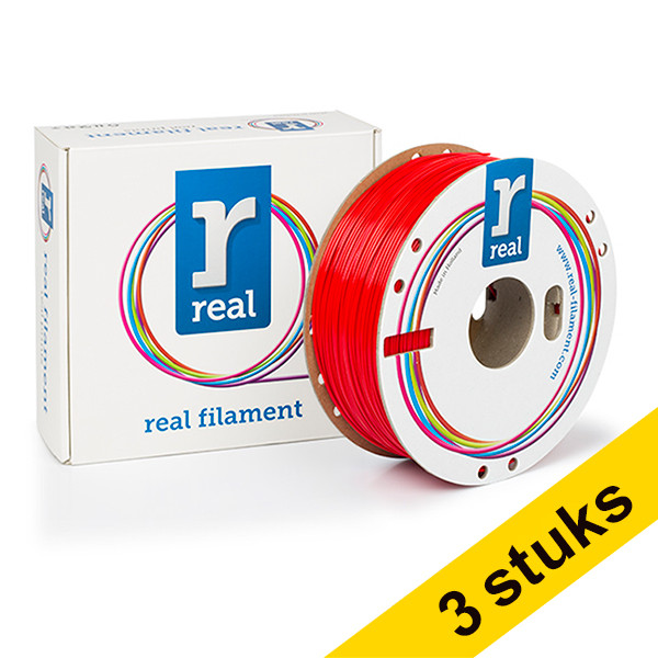 Aanbieding: 3x REAL filament rood 1,75 mm PETG 1 kg 135621 - 1