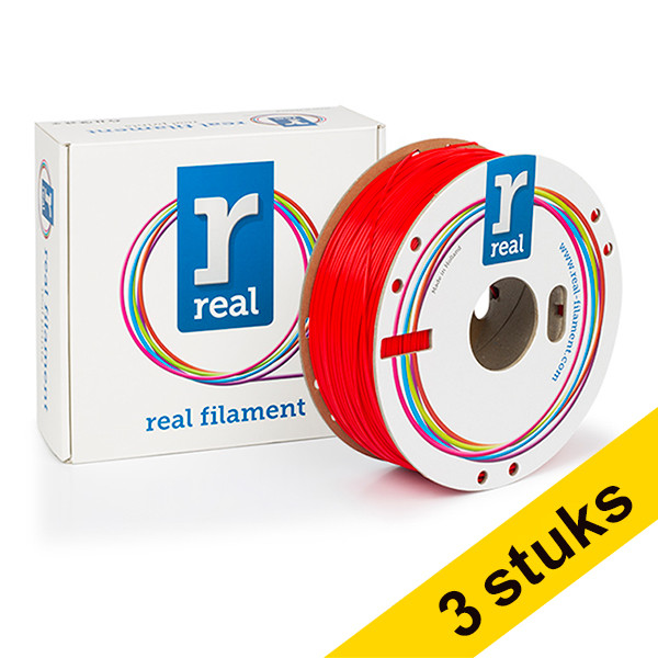 Aanbieding: 3x REAL filament rood 1,75 mm PLA 1 kg 135622 - 1