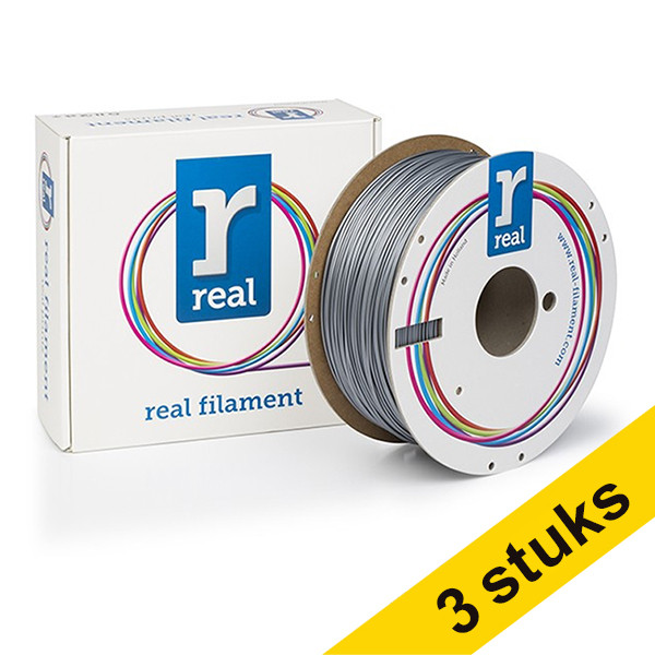 Aanbieding: 3x REAL filament zilver 1,75 mm PLA 1 kg 135630 - 1