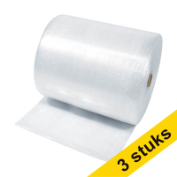 Aanbieding: 3x Raadhuis luchtkussenfolie transparant (75 cm x 100 m)