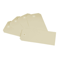 Raadhuis labels met ophangoog 55 x 110 mm chamois (250 stuks)