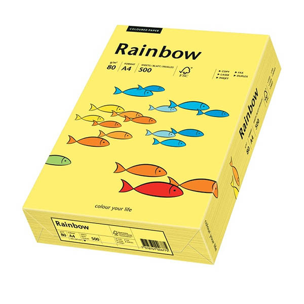Rainbow gekleurd papier geel 120 grams A3 (5 pakken van 250 vel) 298361 - 1
