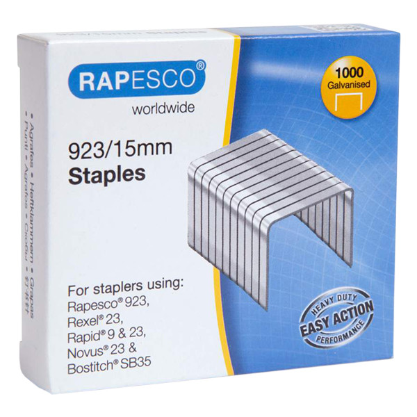 Rapesco 23/15 nietjes gegalvaniseerd (1000 stuks) 1239 226818 - 1