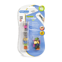 Rapesco Supaclip 40 dispenser transparant incl. 25 papierklemmen assorti RC4025MC 202085