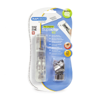 Rapesco Supaclip 40 dispenser transparant incl. 25 papierklemmen roestvrij staal RC4025SS 202084