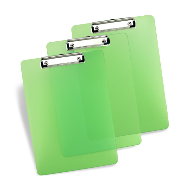 Rapesco klembord transparant groen A4 staand (3 stuks) 221674 - 1