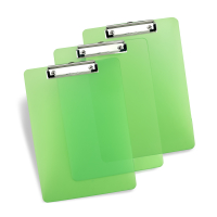 Rapesco klembord transparant groen A4 staand (3 stuks) 221674