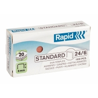 Rapid 24/6 standaard nietjes met kopercoating (1000 stuks) 24855700 202002