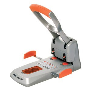 Perforator Rapid Supreme HDC150/2 heavy duty 2-gaats 150 vel zilver/oranje 299900 - 1