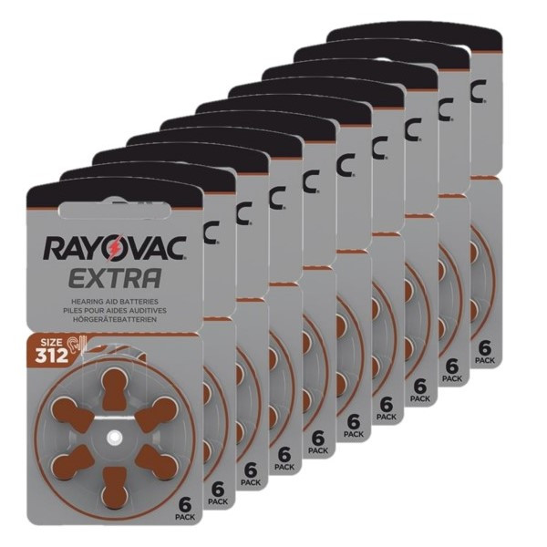 Rayovac extra advanced 312 voordeelpak 60 stuks (bruin)  204806 - 1