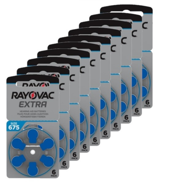 Rayovac extra advanced 675 voordeelpak 60 stuks (blauw) 204807 - 1