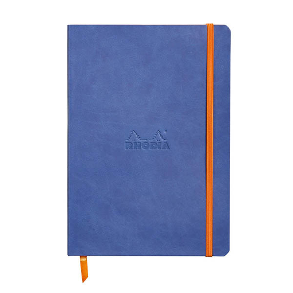 Rhodia gebonden boek A5 gelinieerd 80 vel blauw 404698 - 1