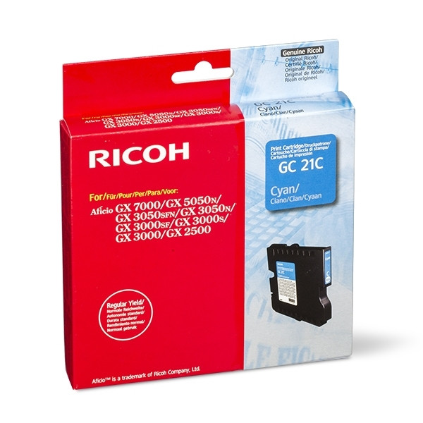 Ricoh GC-21C cartridge cyaan (origineel) 405533 074890 - 1