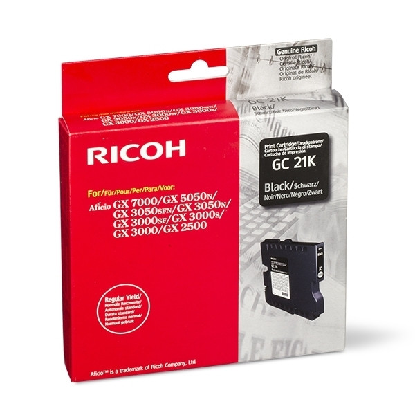 Ricoh GC-21K cartridge zwart (origineel) 405532 074888 - 1