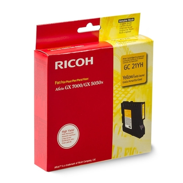 Ricoh GC-21YH cartridge geel hoge capaciteit (origineel) 405539 067046 - 1