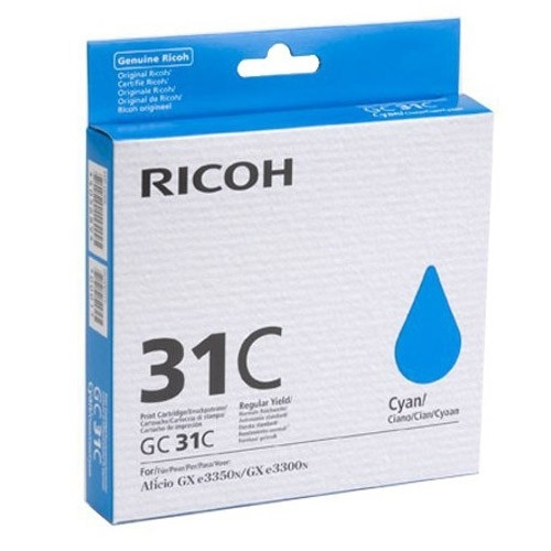 Ricoh GC-31C gelcartridge cyaan (origineel) 405689 073946 - 1