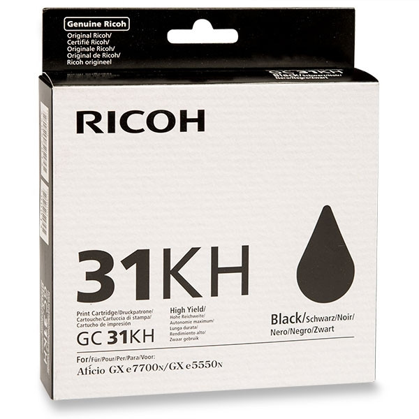 Ricoh GC-31KH gelcartridge zwart hoge capaciteit (origineel) 405701 073806 - 1