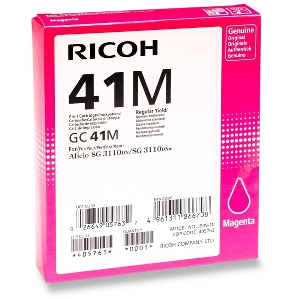 Ricoh GC-41M gel inktcartridge magenta hoge capaciteit (origineel) 073794 - 1