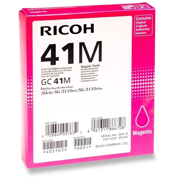 Ricoh GC-41M gelcartridge magenta hoge capaciteit (origineel) 405763 073794 - 1