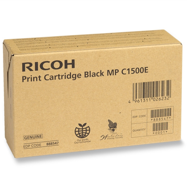 Ricoh MP C1500E gel toner zwart (origineel) 888547 074820 - 1