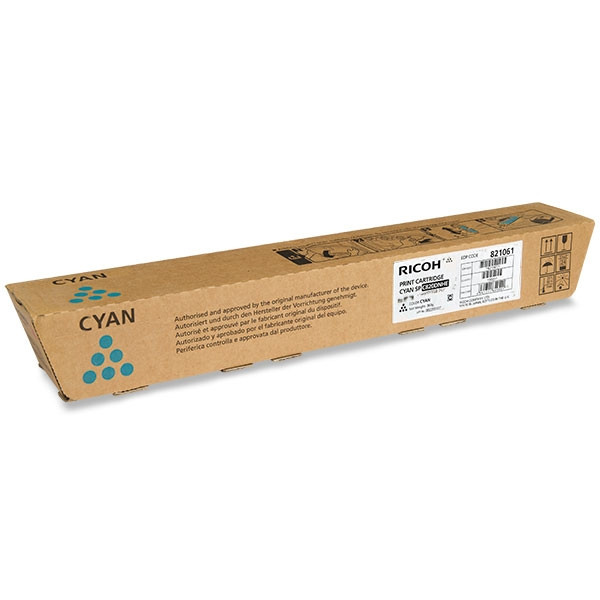 Ricoh SP-C820DNHE (821061) toner cyaan (origineel) 820119 821061 073966 - 1