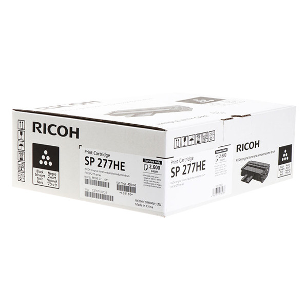 Ricoh SP 277HE toner zwart (origineel) 408160 066932 - 1