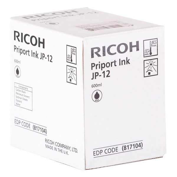 Ricoh type JP12 inkt zwart 1 stuk (origineel) 817104 074729 - 1