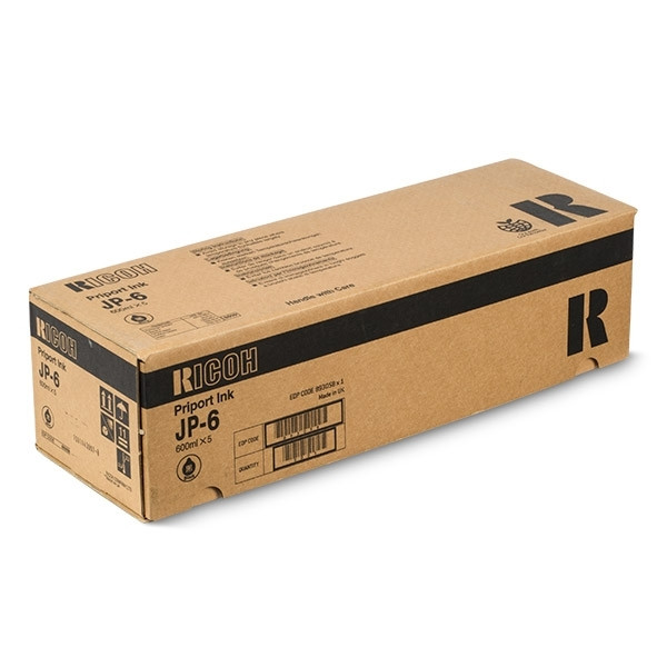 Ricoh type JP6 inktcartridge zwart 5 stuks (origineel) 893058 074694 - 1