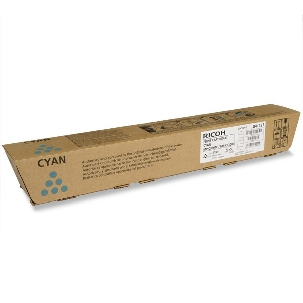 Ricoh type MP C2800/C3300/C3001/C3501E toner cyaan (origineel) 900970 - 1