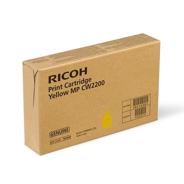Ricoh type MP CW2200 cartridge geel (origineel) 841638 067006 - 1
