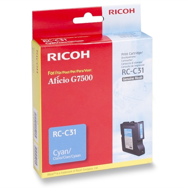 Ricoh type RC-C31 cartridge cyaan (origineel) 405505 074882 - 1