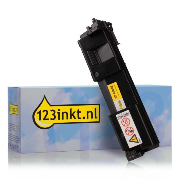 Ricoh type SP C360E toner geel (123inkt huismerk) 408191C 067097 - 1