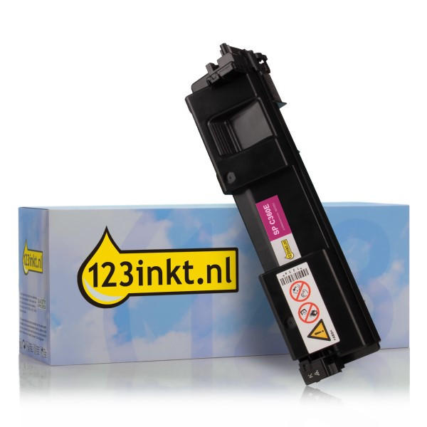 Ricoh type SP C360E toner magenta (123inkt huismerk) 408190C 067095 - 1