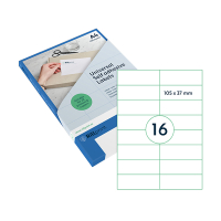Rillstab Rillprint 83217 universele etiketten A4 105 x 37 mm transparant (400 etiketten) 83217 068153