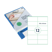 Rillstab Rillprint 83219 universele etiketten A4 105 x 48 mm transparant (300 etiketten) 83219 068155