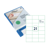 Rillprint transparante etiketten 70 x 42,4 mm (525 etiketten)
