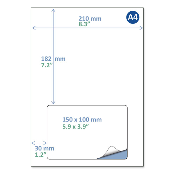 Rillstab pakbonlabel / retourlabel A4 150 x 100 mm PostNL (100 vel) 89171 068130 - 1