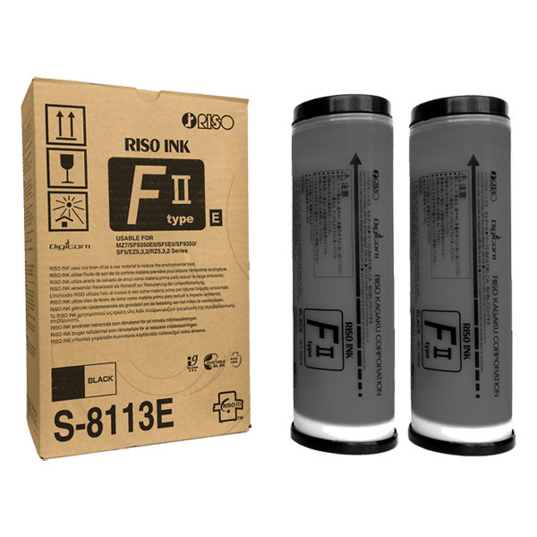 Riso S-8113E inktcartridge zwart 2 stuks (origineel) S-8113E 087078 - 1