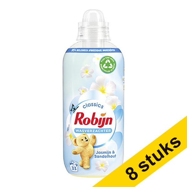 Robijn Aanbieding: 8x Robijn Jasmijn & Sandelhout wasverzachter 825 ml (33 wasbeurten)  SRO05153 - 1